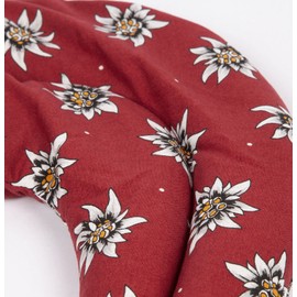 Johanniskern Grain Neck Pillow with Chambers, Neck Pillow, Heat Cushion for Neck (Flower Edelweiss)