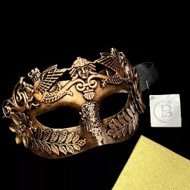 Masquerade Mask Venetian Greek Roman Warrior Egyptian Style MEN masquerade mask (ROSE GOLD)