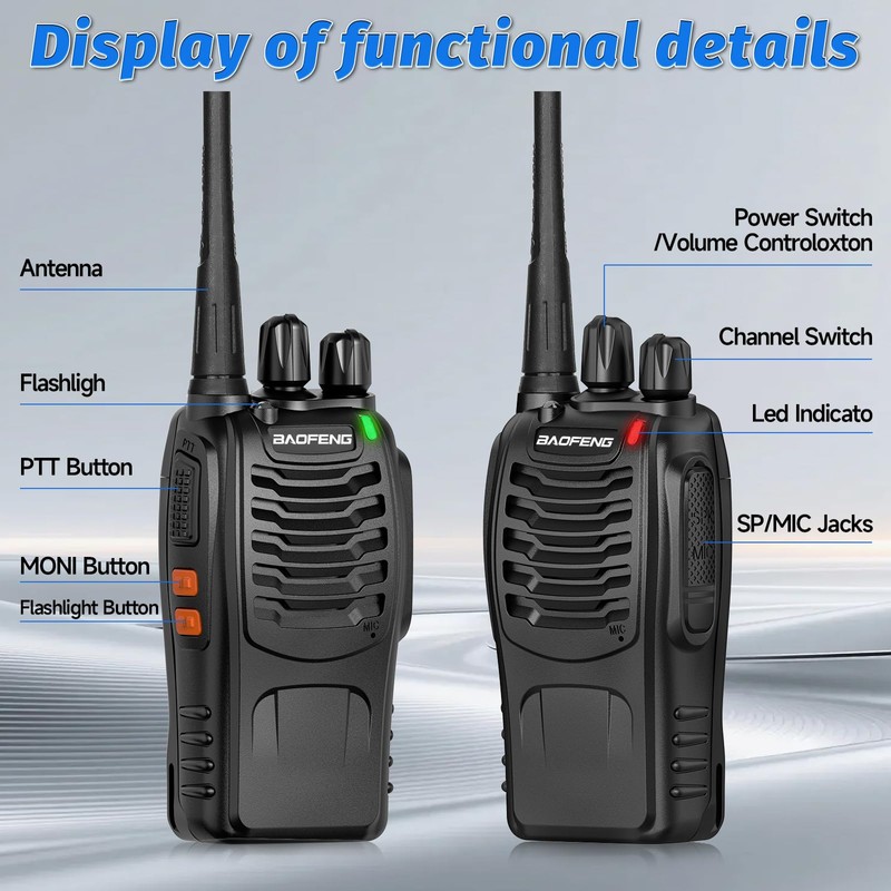 BAOFENG Walkie Talkies Long Range for Adults，radios Rechargeable walkie talkies