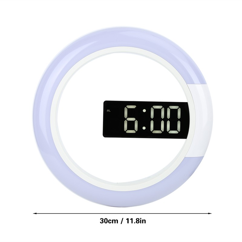 Innovative Modern Style LED Wall Clock Home Decoration with Alarm