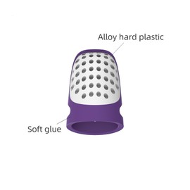 BEN YEDD Half Open Thimble Plastic Splice Anti Tie Hand Finger Protector Cover Hand Sewn DIY Multi Color (deep Purple 2 Big)