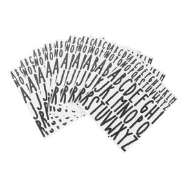 Hemobllo 10 hojas Pegatinas de Letras Autoadheribles PVC para Buzón Kit de Adhesivas Negras para Manualidades Decoración y Señalización Versátil