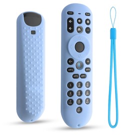 DUOLAXMENG Silicone Remote Cover Replacement for Xumo Stream Box,Anti Slip and Durable Protective Case for Xumo TV Remote RC3401 with Lanyard (Glowblue)