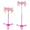 Kids Karaoke Machine with Double Microphones Adjustable Stand Music Play