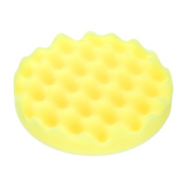 HARFINGTON Buffing Sponge Pads 6" Polishing Wheel Waffle Finishing Grip Pad Car Buffer Polisher with Hook and Loop Back for Car Detailing Polishing Waxing, Yellow
