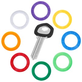 Uniclife 36 Pack 0.9 Inch Round Key Caps Covers Key Identifiers Protectors for Small Regular Round Flat House Keys (Not Suitable for Square or Odd-shaped Keys), 9 Colors