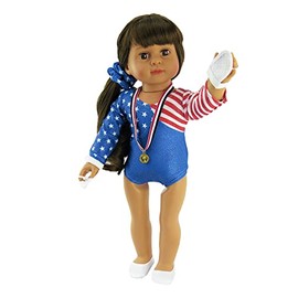 American Fashion World Gymnastics Outfit for 18-inch Dolls| Premium Quality & Trendy Design | Dolls Clothes | Outfit Fashions for Dolls for Popular Brands