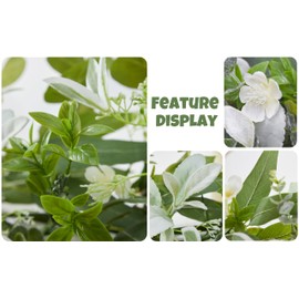 WEDFLOR Eucalyptus Garland 6FT Artificial Deluxe Bushy lvy Greenery Vines Hanging Plants Upgrade Willow Leaves for Wedding Party Backdrop Decor Shelf Arch Home Mantel Table Centerpieces Decorations