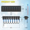 Joinfworld 8 Gang Rocker Switch Panel Waterproof 12V Blue LED