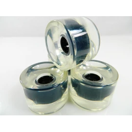 70mm Pro Longboard Skateboard Wheels Solid Gel Colors (Gel Clear)
