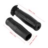 2pcs 7/8in Vintage Rubber Throttle Handlebar Anti-Slip Motorcycle Handle Grip