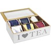 G. Wurm Tea Box 'I Love Tea' with Viewing Window