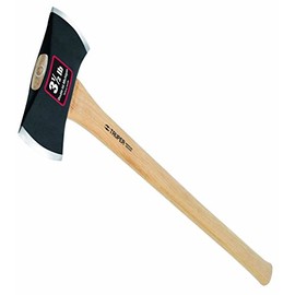 Truper 30524 3-1/2-Pound Double Bit Michigan Axe, Hickory Handle, 35-Inch