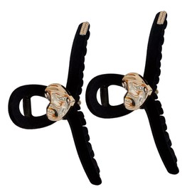 IWOWHERO Elegant Heart Design Hair Claw Clips Claw Clips for Women Girls Bow for Hair Styling