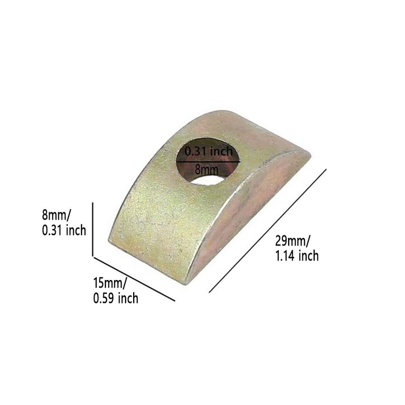 20pcs 8mm Hole Diameter Metal Half Moon Nut Furniture Connector
