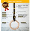 Double Circle Gymnastics Rings with Quick Adjust Numbered Straps and