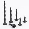 Wensilon #6 Black Fastener Drywall Screws Kit-Phillips with coarse Threaded