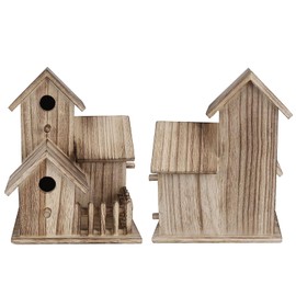Headerbs Casita para Pájaros, Decoración de Jardín No Tóxica, Adecuado para Pájaros, Golondrinas, Loros y Otros Animales Salvajes, Material de Platano, Color como se Muestra en la Imagen