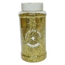 Large 500g Shaker Jar of Gold Glitter-Colourful Glitter for Resin or Crafts, Chunky Glitter, Nail Art