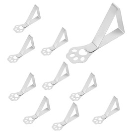 Tablecloth Holder for Thick Table Tops, Pack of 10 Stainless Steel Tablecloth Clips, Durable Cat Claws Table Clamp for Garden Table, Restaurant, Family Dining Table, Outdoor, Camping Table