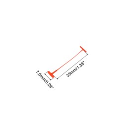 sourcing map Standard Tagging Fasteners,Plastic Regular,Standard Label Gun Price Tagging Barbs for Garment Price Tag Label Tagging Barbs 35mm/1.38 Inch,Pack of 1000 Red