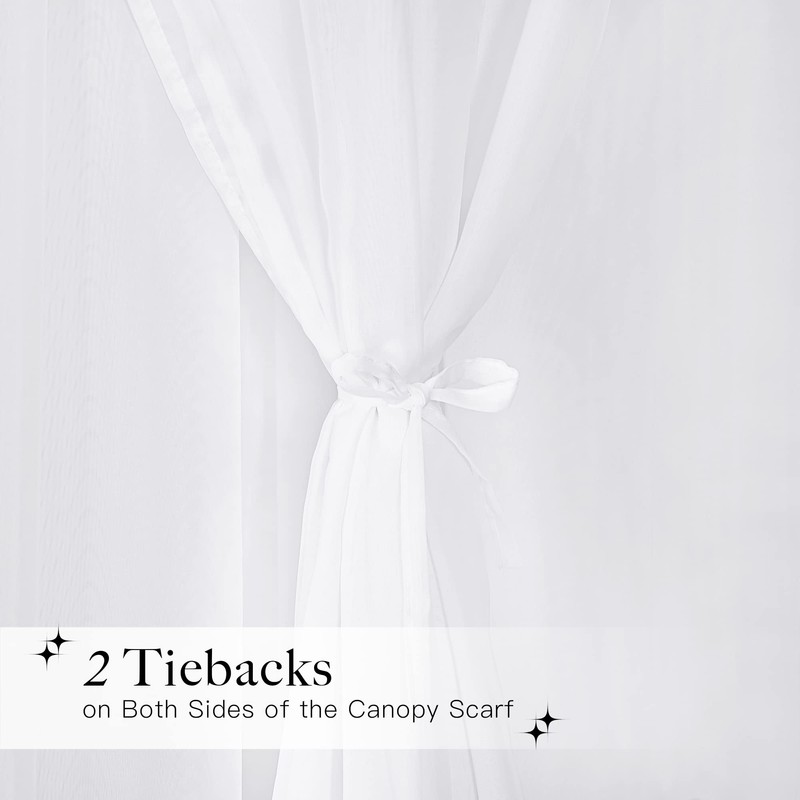 NICETOWN Kids Bed Canopy for Nursery - Decorative Soft Voile