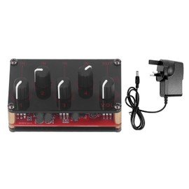 Mini Stereo Mixer 4 In 1 Out 4 Channel Portable Stereo Line Mixer Compact Sound Mixer for Studio Stage Small Clubs Bar  Red