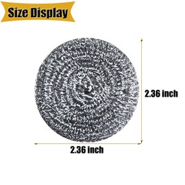 16 PCS Stainless Steel Sponges Scrubbers Cleaning Ball Utensil Scrubber Density Metal Scrubber Scouring Pads Ball for Pot Pan Dish Wash Cleaning for Removing Rust Dirty Cookware Cleaner (16 Packs)