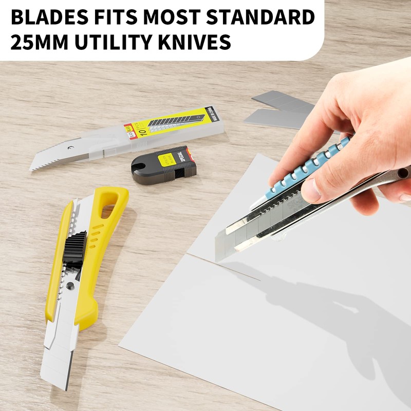 50-Pack 25MM Utility Knife Blades, Snap off Knife Blades for