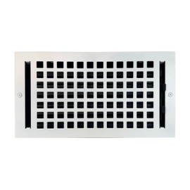 Empire Register Co, Ceiling & Wall Vent Cover - 6x12 inch, Square Design, White Finish, Metal Damper Attached, Measure Wall Hole Dimensions (not for Floor use)