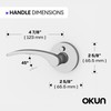 Okun Brook 1 Pack Privacy Door Handle for Bathroom and