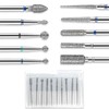 Pack of 10 Nail Drill Bits, Bits for Nail Cutter,
