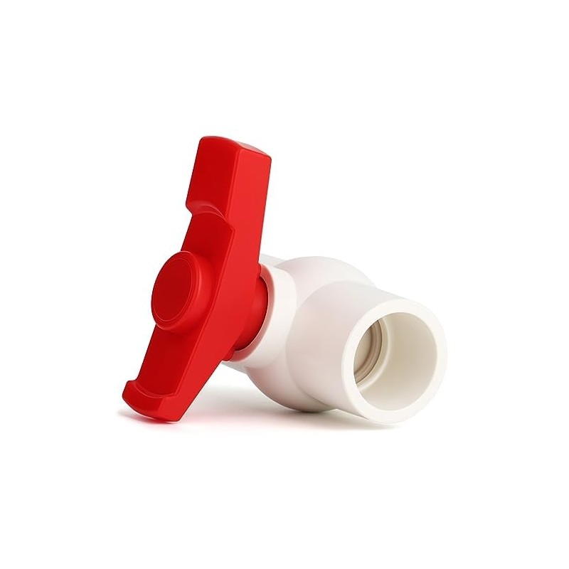 ERGAOBOY 5Pcs PVC Ball Valves, 25MM Water Pipe Shut-Off Valve