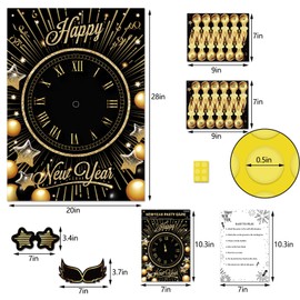 WEEPA New Year's Eve Game 2026 Happy New Years Eve Countdown Clock Games Party Decorations Supplies