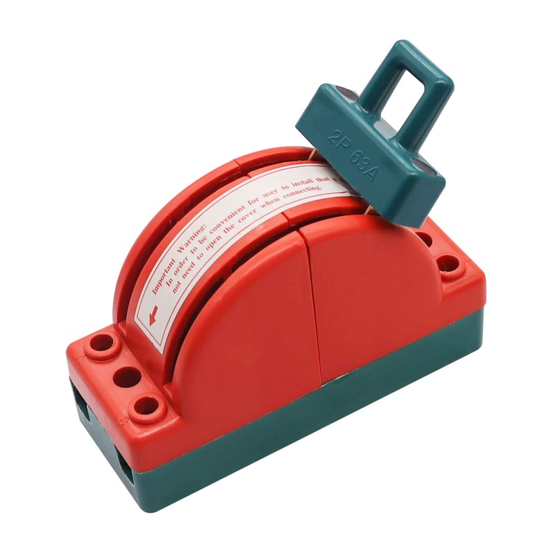 TWTADE Disconnect Knife Switch 63A 220V 2 Pole Double Throw