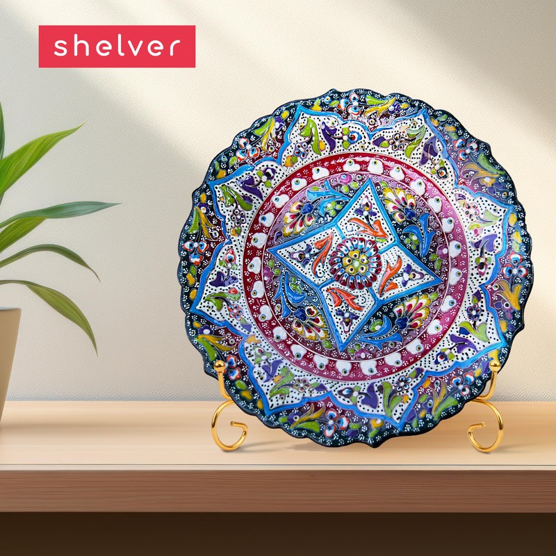 Metal Plate Stand for Display, Gold Colour, Foldable, Pack of