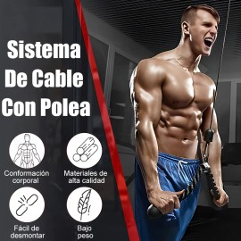 Polea Fitness AdooAdii M3SPARTY0012 Negro Tríceps Bíceps Gimnasio en Casa