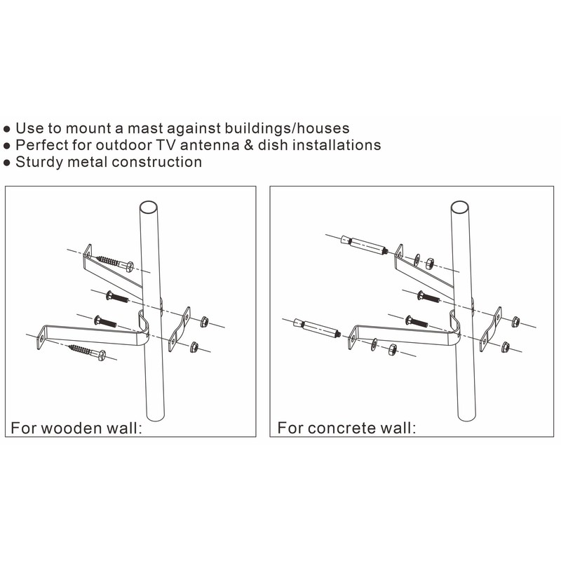 CeKay Heavy Duty Wall Mount 5 1/2" Stand Off Wall