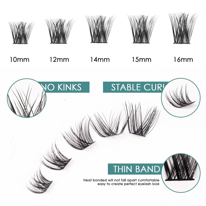 Individual Lashes SISILILY Cluster Lashes 144 Lash Clusters DIY Lash