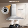 SNDOAS 36 inch Wall Mount Range Hood Kitchen Stove Vent