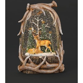 Roman 8.75" H Lighted Swirl Deer and Antler Confetti Lites, Christmas Deocr, Winter Lodge,