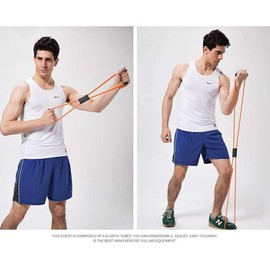 Elastic for training - fitness - legs - buttocks - chest - arms - band with resistance handles - pilates - home gym - blue color - sports accessories bugs bunny