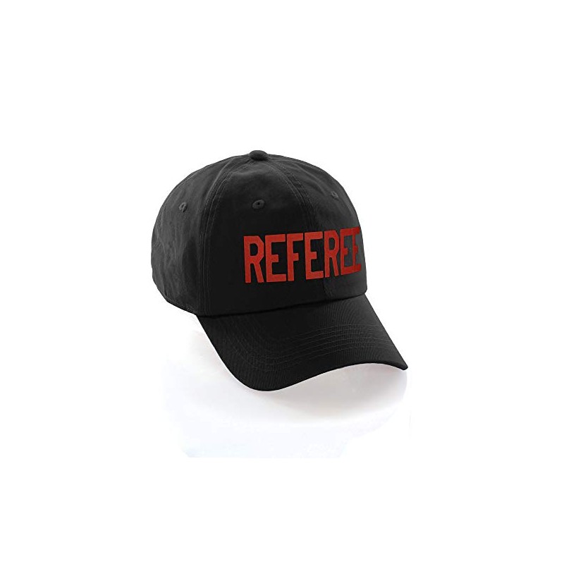 Classic Referee Hat Premium Cotton Low Profile Unstructured Adjustable Strapback