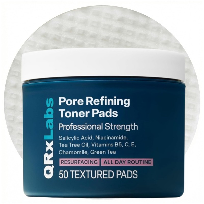 QRxLabs Almohadillas Tóner para Refinar Poros Con Ácido Salicílico y