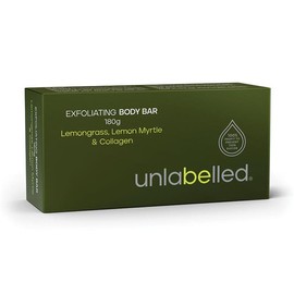 Unlabelled Exfoliating Body Bar Lemongrass Lemon Mrytle & Collagen 180g