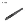 sourcing map 4pcs Leather Hollow Punch Hex Shank for Drills,1/4"