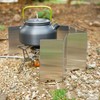 Folding Camp Stove Windshield,Folding Camping Stove Windscreen 9 Plates Aluminum