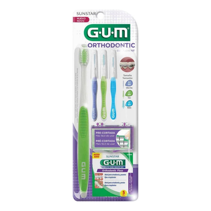 Kit de Higiene Bucal GUM Ortodoncia 6 Piezas