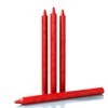 CANDWAX Taper Candles Red Pack of 4 - Straight Candles