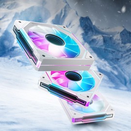 AsiaHorse - Ventilador de PC de 120 mm, 3 piezas de 1800 rpm, espejo infinito, ARGB PWM, ventilador de 4 pines PWM, 5 V 3 pines ARGB ventilador de aspas delanteras